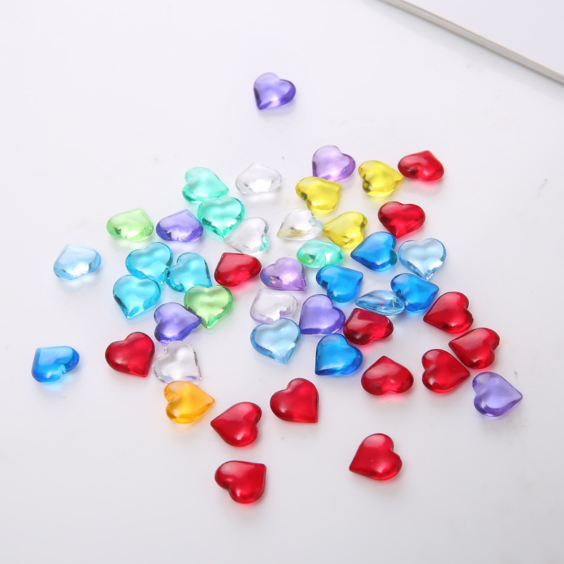 Board Game Harvest - 100PCS 10*4mm 하트 모양 아크릴 투명한