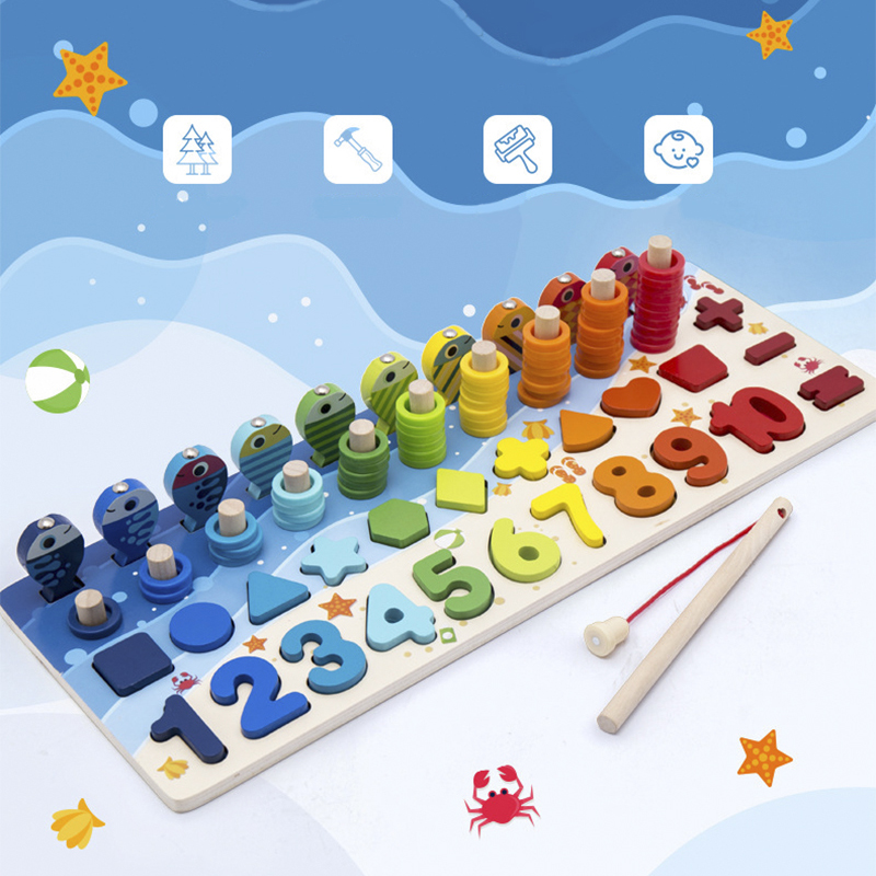 Board Game Harvest - 3D 나무 블록 어린이 몬테소리 해양