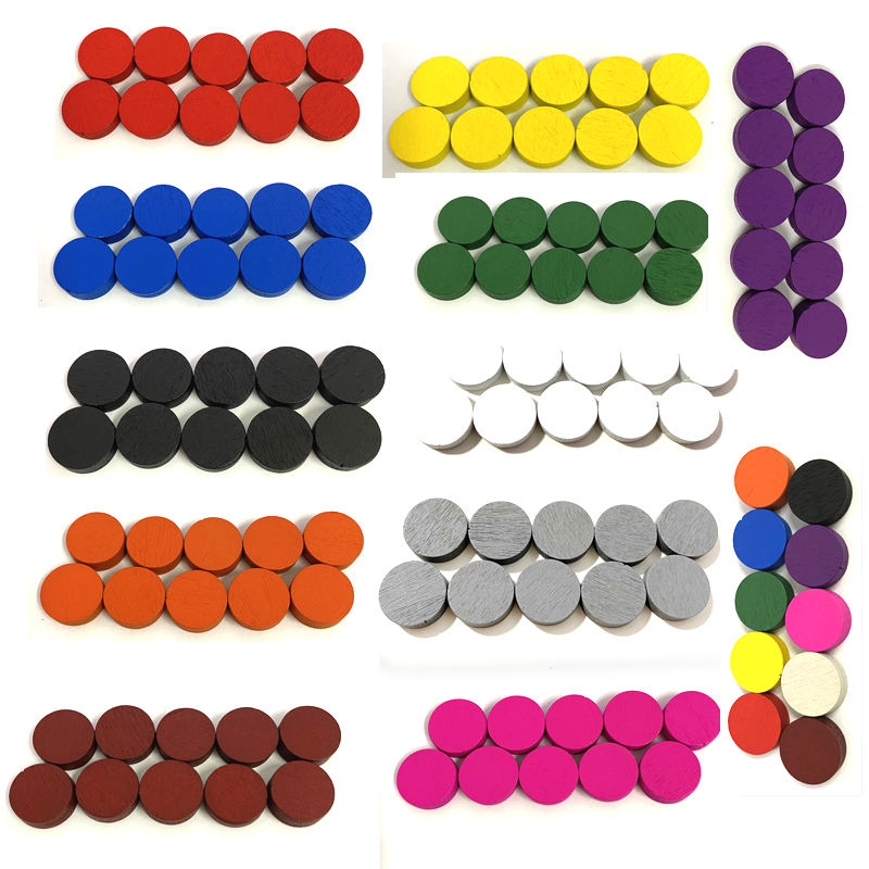 Board Game Harvest - 50 조각 15*5MM 11 색 나무