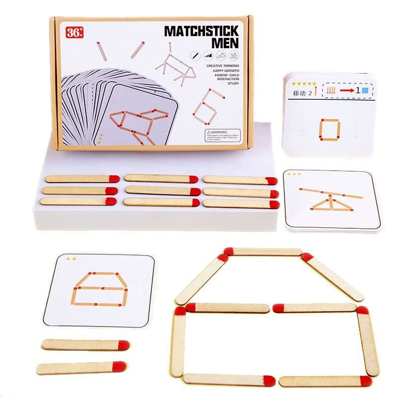 Board Game Fun - 몬테소리 일치 퍼즐 게임 나무 장난감