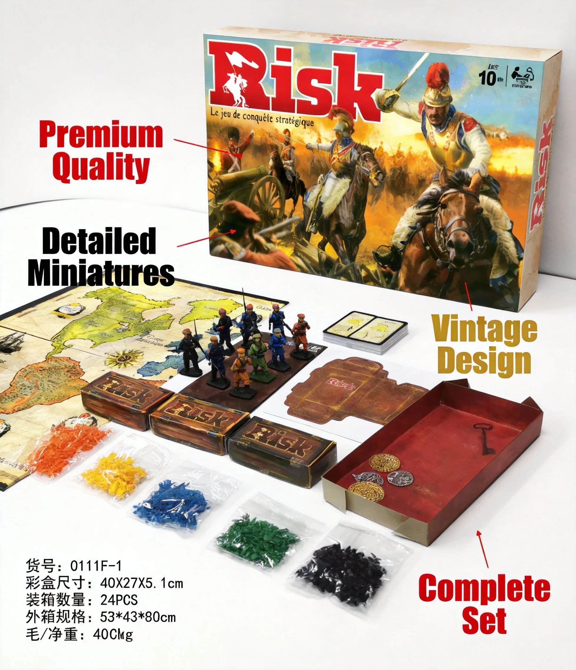 Board Game Risk - 프랑스 위험 전략 보드 게임 클래식