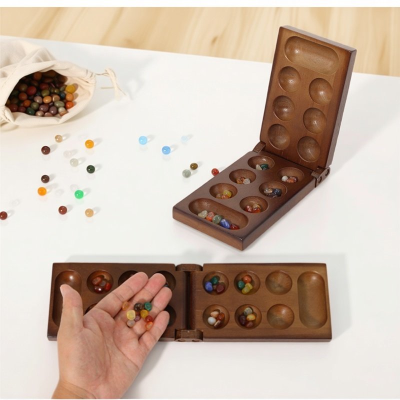 Board Game Fun - 고대 만칼라 아프리카 체스 세트 필수