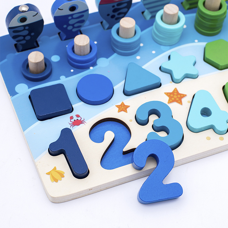 3D 나무 블록 어린이 몬테소리 해양 스타일 자기 낚시 - Board Game Harvest 리뷰 및 가격