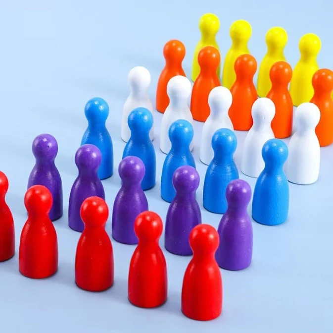 100 Pcs 다채로운 나무 체스 마커 24x12mm  - Board Game Harvest 리뷰 및 가격