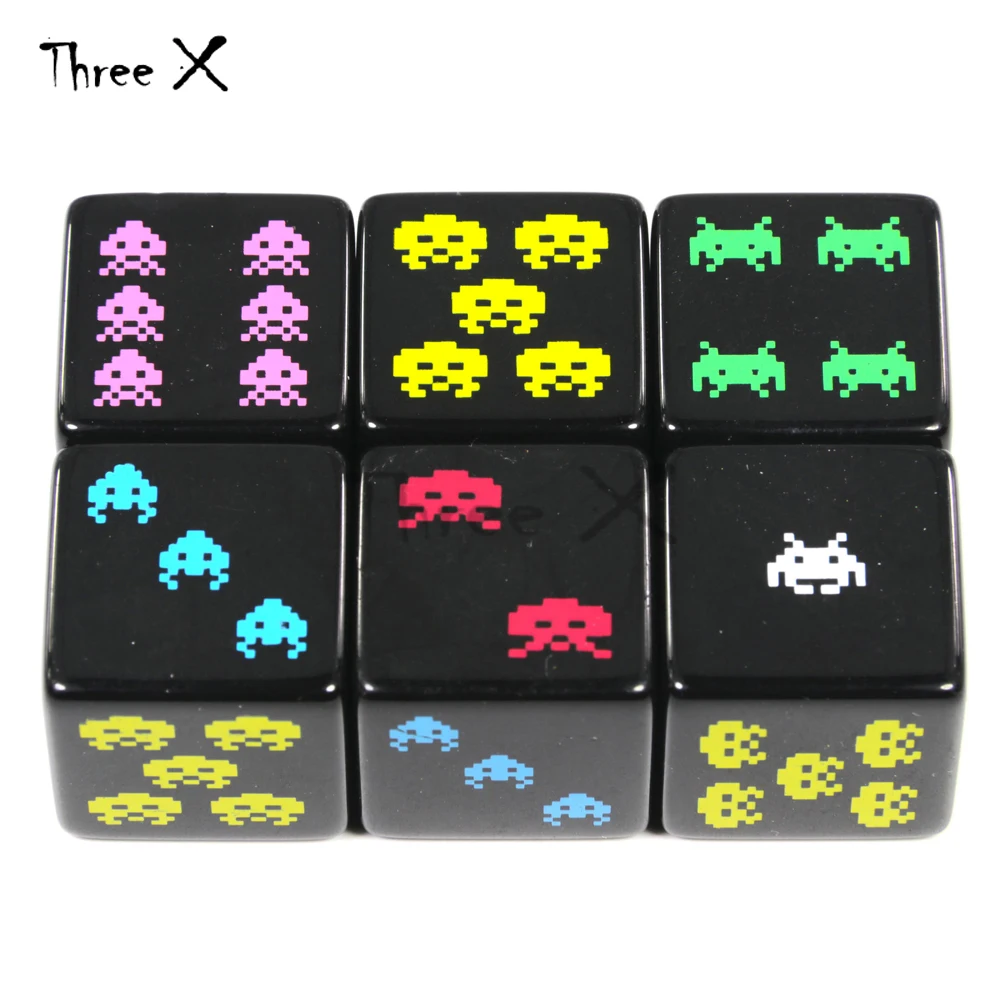 6가지 스타일의 로고가 있는 18mm 디지털 D 다이스 - Board Game Logo 리뷰 및 가격