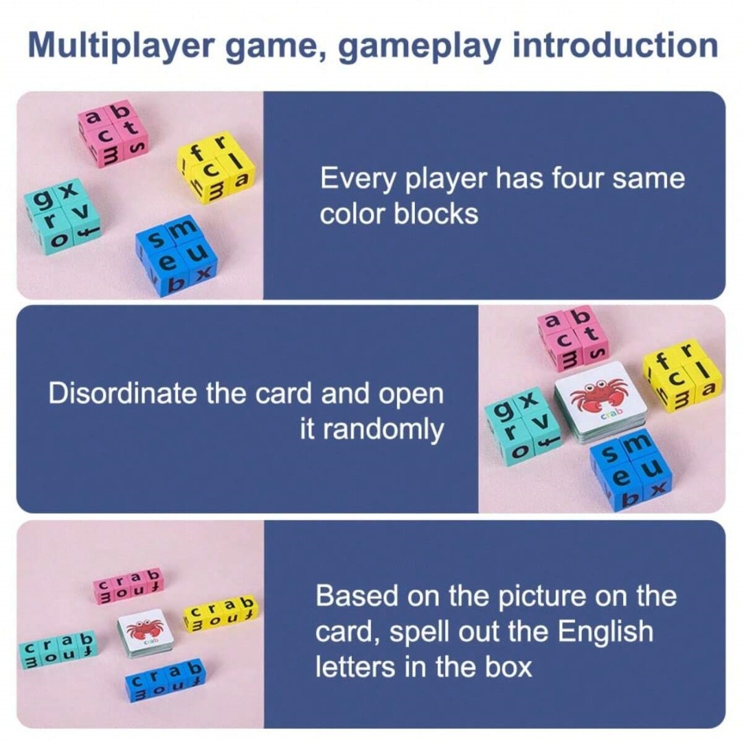 어린이 알파벳 철자 보드 게임, 16개의 글자 블록 + - Board Game Idea 리뷰 및 가격