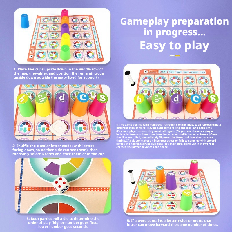 핫 키즈 중국어 병음 매칭 보드 게임 컬러 스태킹 컵  - Board Game Idea 리뷰 및 가격