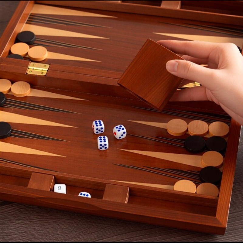 단단한 나무로 만든 백개먼 11-19인치 고급 전문가용 - Board Game Harvest 리뷰 및 가격