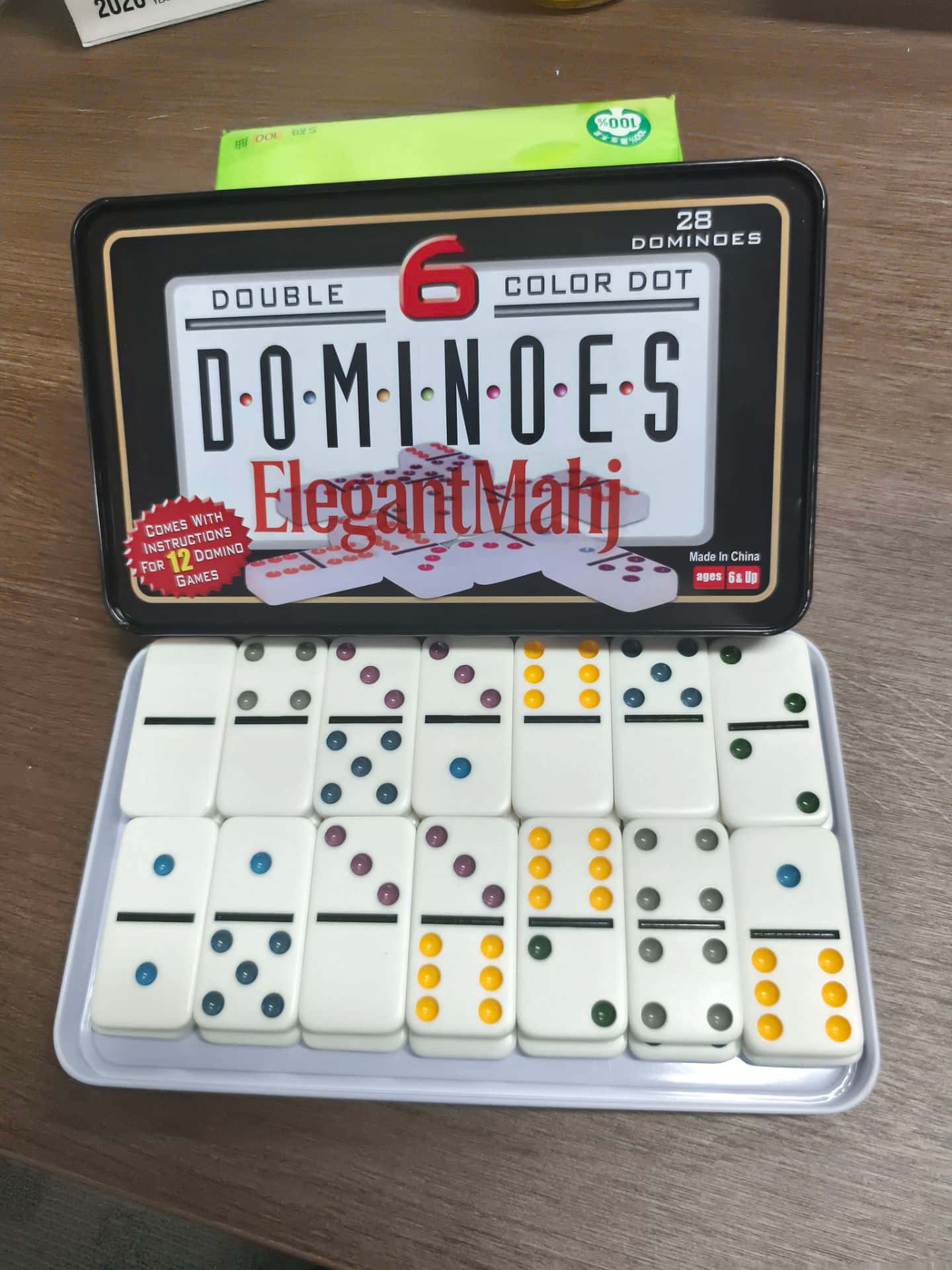 엘레강트마히 더블 식스 도미노 세트 (성인용, 틴 박스 - Board Game Dots 리뷰 및 가격